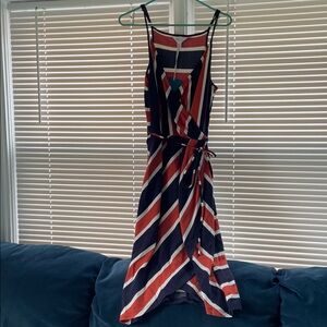 Wrap dress with spaghetti straps